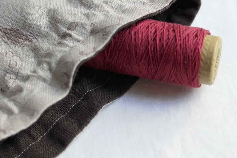 リネンプリントワイルドフラワーズ<br />巾着セット